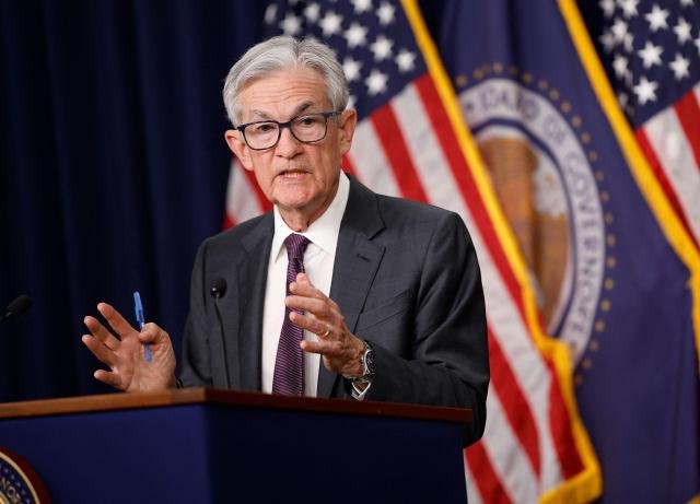  ĿJerome Powell ̱ ߾ غFed  19ð ȸFOMC ȸ  ȸ߿ ϰ ִ AFPմ