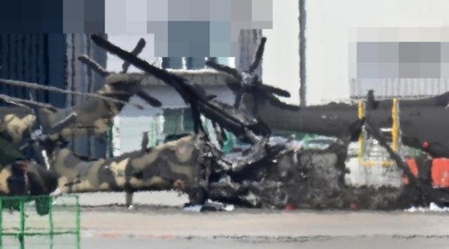 육군 대형 정찰무인기가 지상에 있는 헬기와 충돌하는 사고가 지난 3월 17일 발생했다 사진경기일보