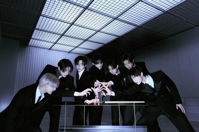 A poster for Enhypens sixth mini-album ¡°DESIRE UNLEASH¡± is seen in this undated file photo Courtesy of BELIFT LAB