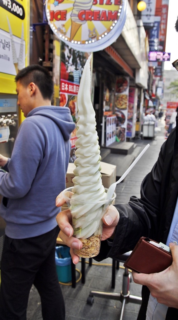 명동 빅사이즈 32cm 아이스크림 - 뽐뿌:자유갤러리 명동 빅사이즈 32cm 아이스크림