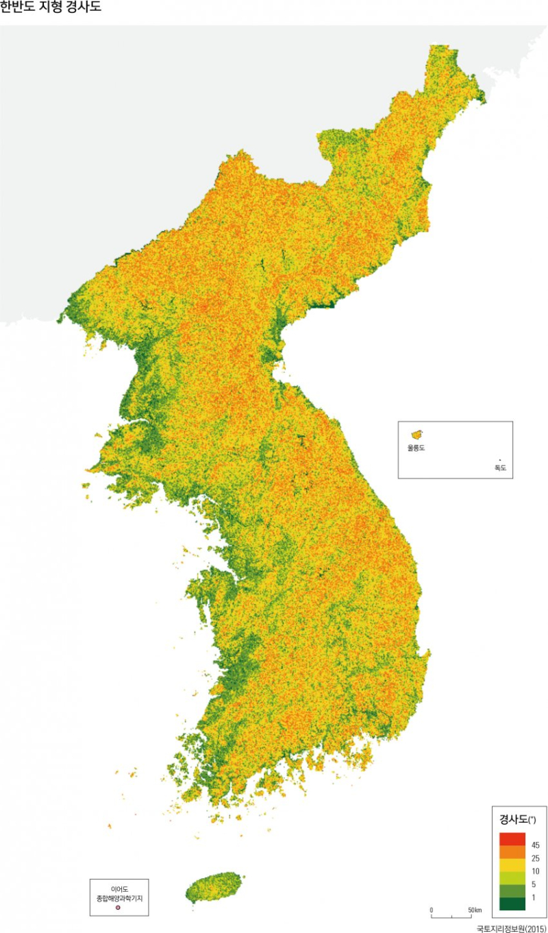 한반도 경사도.jpg - 뽐뿌:자유게시판 한반도 경사도.jpg