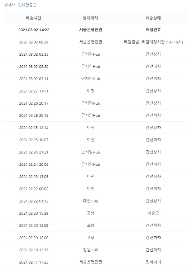 드뎌 13일만에 택배 도착했네요. - 뽐뿌:자유게시판 드뎌 13일만에 택배 도착했네요.