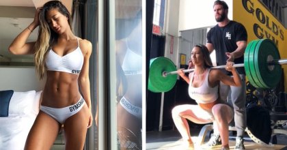 KARINA ELLE FRAGILE FITNESS MODEL CONQUERS THE NET WITH HER 250 LBS SQUATS.jpg