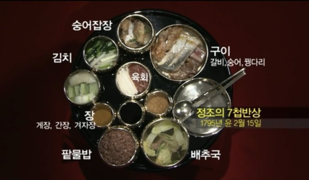 조선 정조의 7첩 반상 - 뽐뿌:유머/감동 조선 정조의 7첩 반상