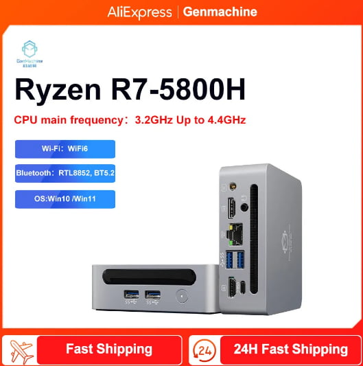 Genmachine ũž ӿ ǻ, AMD Ryzen 7 5800H 5700U AMD Ryzen 5500U,  11 ̴ PC DDR4 16GB 512GB SSD, WIFI6 BT5.0.png