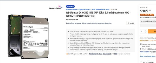 Seagate Exos X22 ST20000NM004E 20TB SATA 3.5 Recertified HDD —