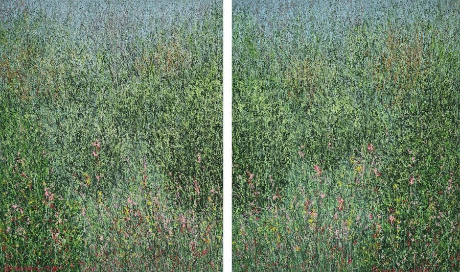 Line-piece 2512(), 2513(), () 72.7x60.6cm, Oil on panel, 2025
