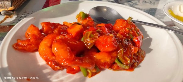 칠리새우에 맥주 한 잔.(aka.낮술)