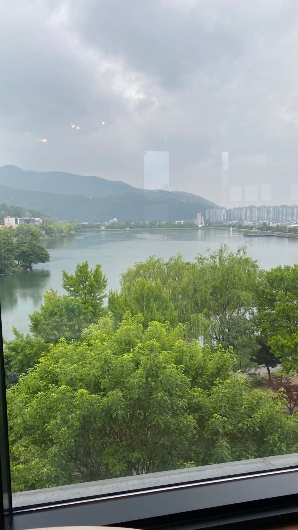 수성못을 바라보며