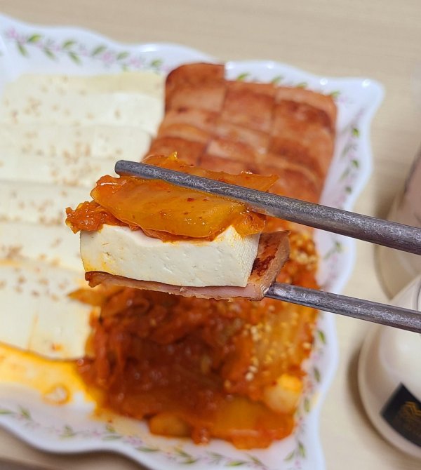 막걸리에 두부김치