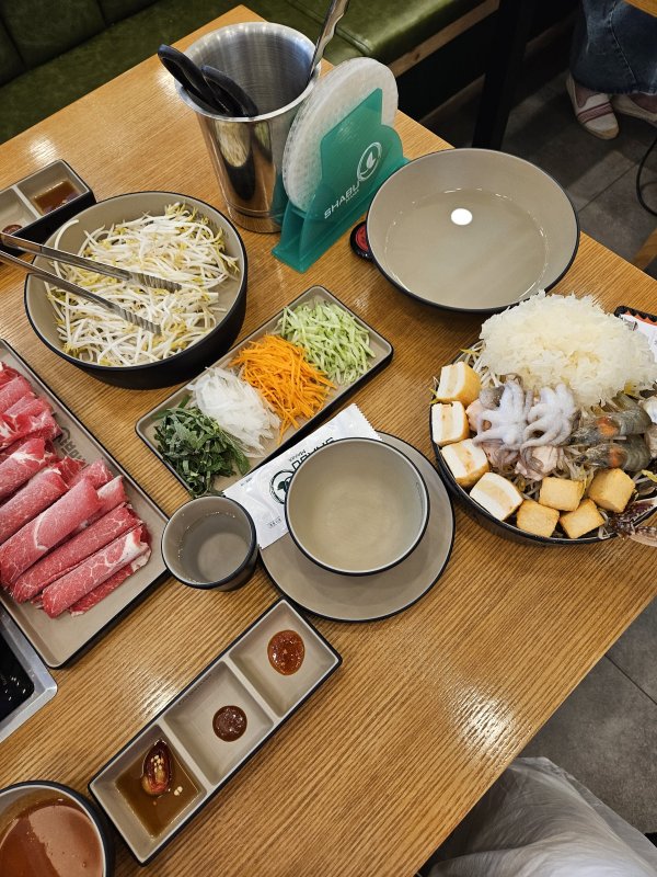 오늘 샤브 먹었어요