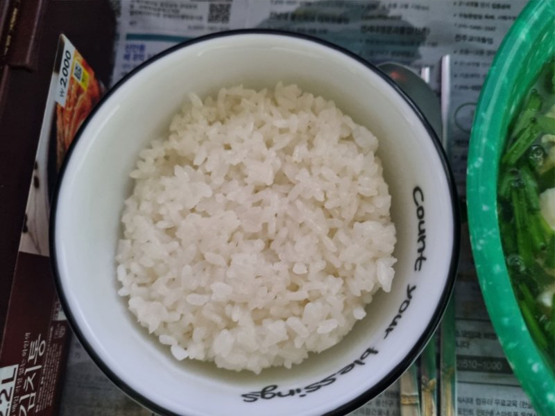 순두부계란국 파김치로 아침 먹어봅니다