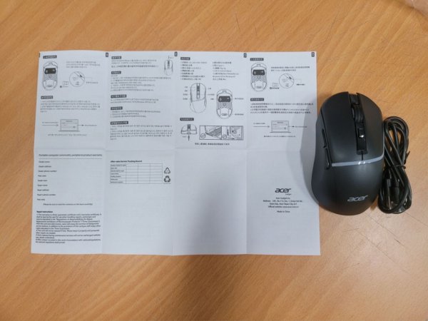 에이서 블루투스 게이밍 유무선 마우스 EMR210 블랙