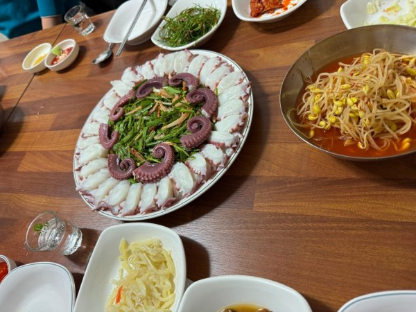 문어에 소주