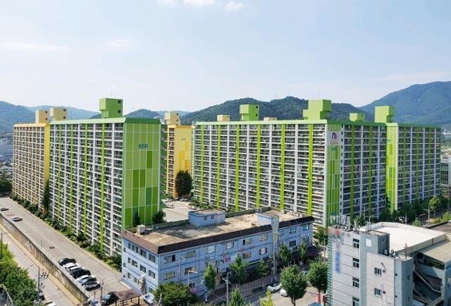 화순군의 만원임대주택이 있는 부영아파트단지 모습사진화순군