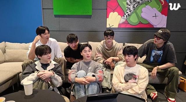 K-pop boy band BTS holds a livestream on the fan platform Weverse on July 1 2025 Courtesy of BigHit Music