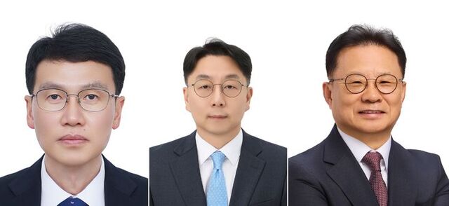 동원산업은 자사 대표이사 구성을 지주·사업·기술 사업부문 각자 체제로 전환하기로 했다. 사진은 김세훈 동원산업 대표이사(왼쪽부터), 박상진 동원산업 사업부문 대표이사, 장인성 동원산업 기술부문 대표이사 /동원그룹